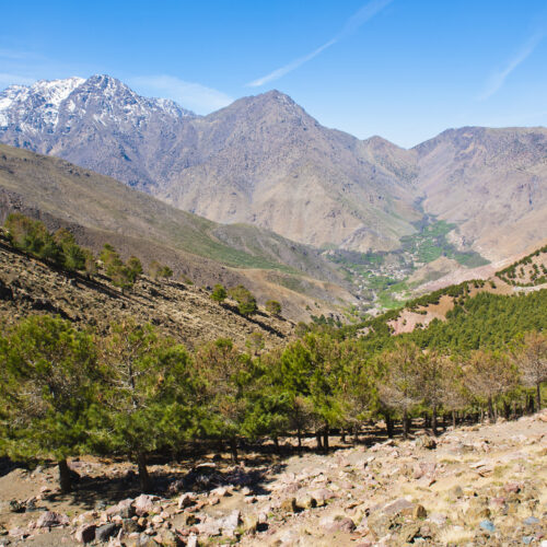 Photo of Imlil valley, seen from Tizi n Tamatert, High Atlas Mountains, Morocco, North Africa, Afric
